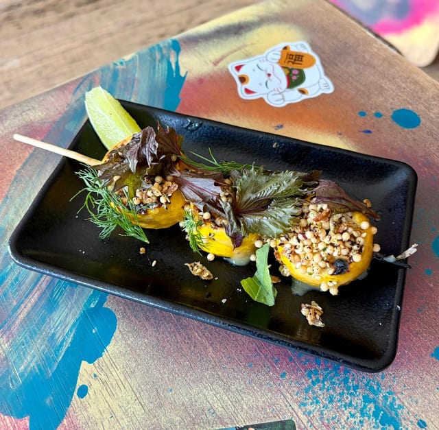 Garden Summer Squash Kushiyaki.